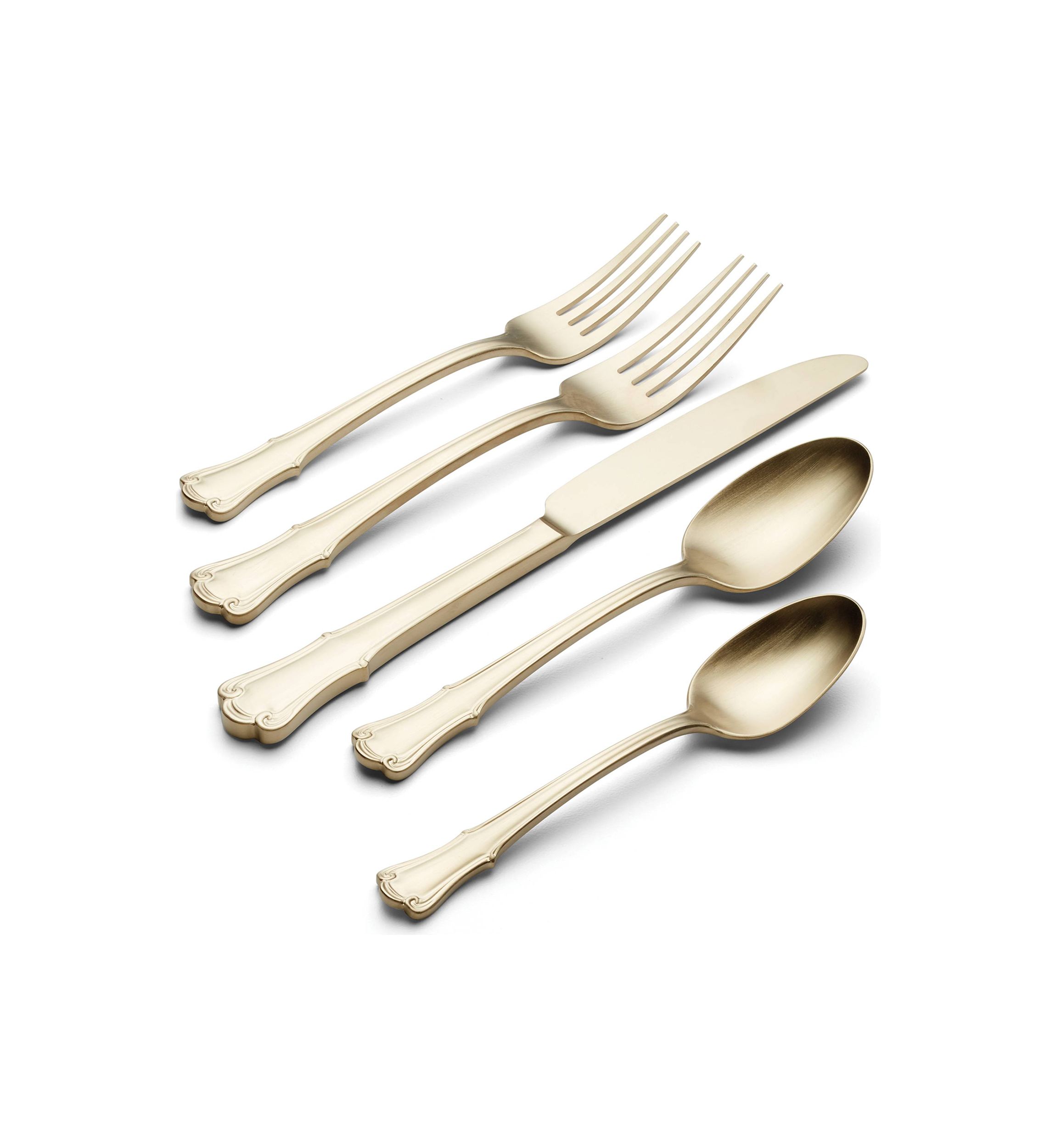 James Street Satin Champagne 20 Piece Flatware Set