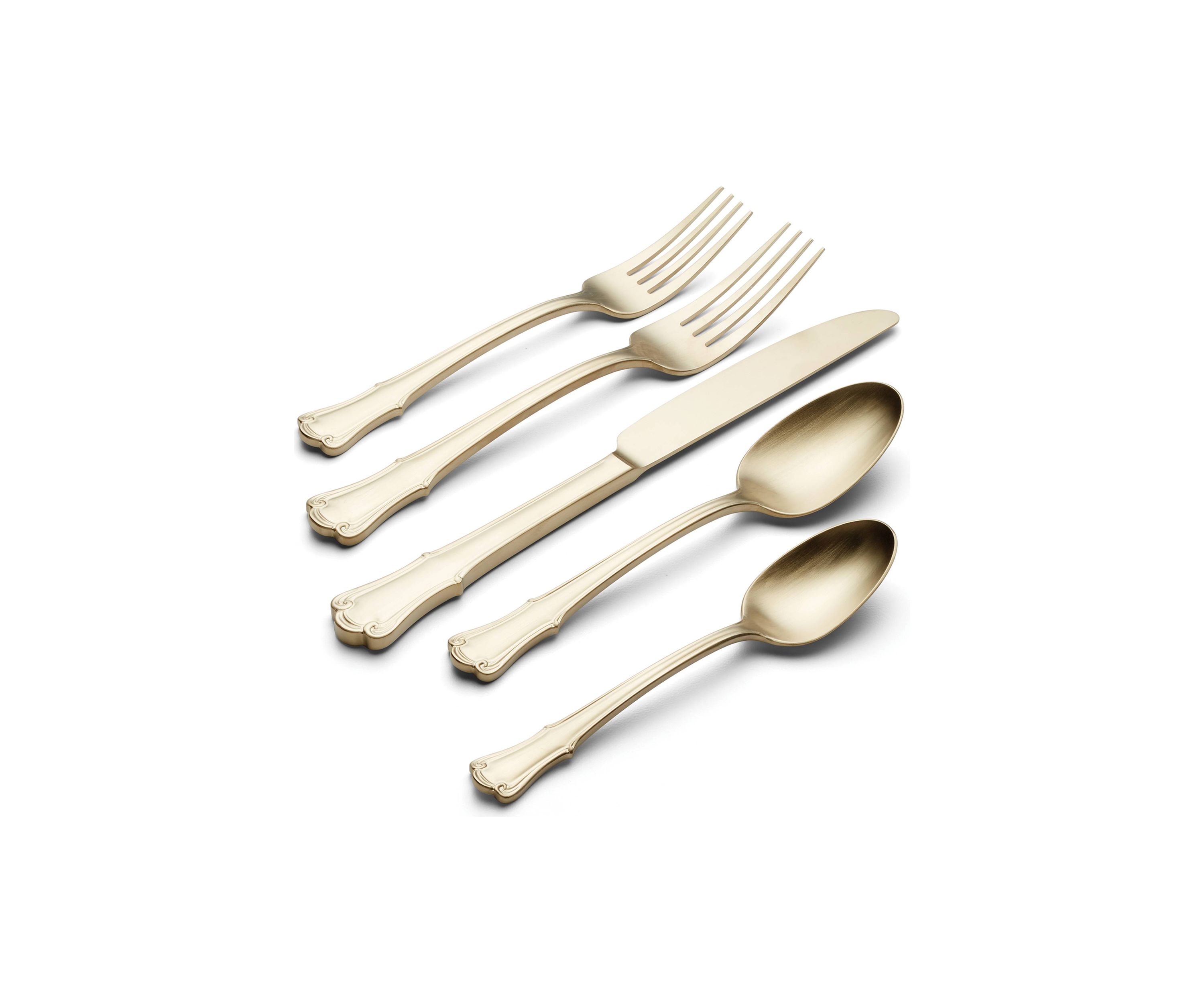 James Street Satin Champagne 20 Piece Flatware Set