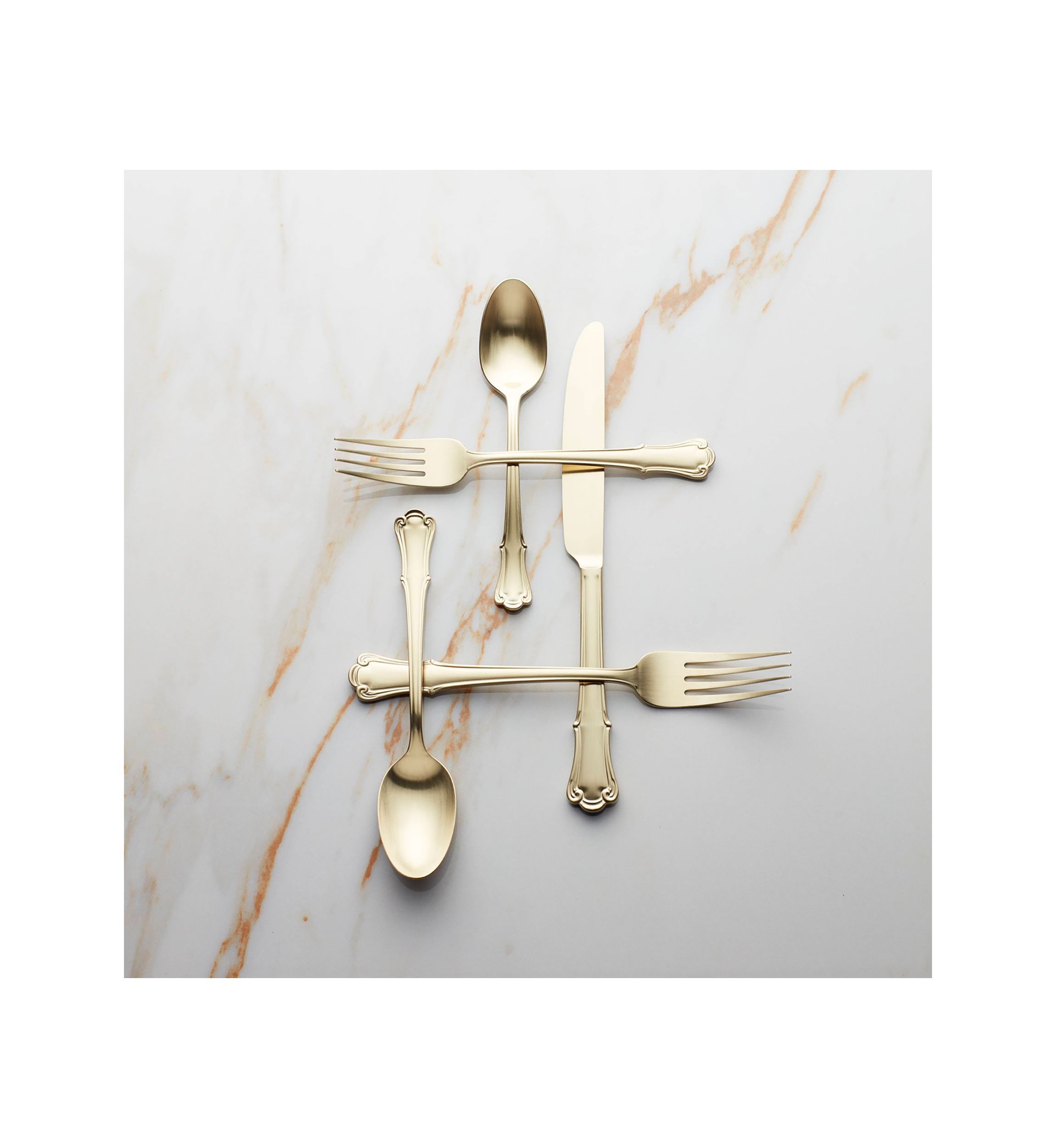 James Street Satin Champagne 20 Piece Flatware Set
