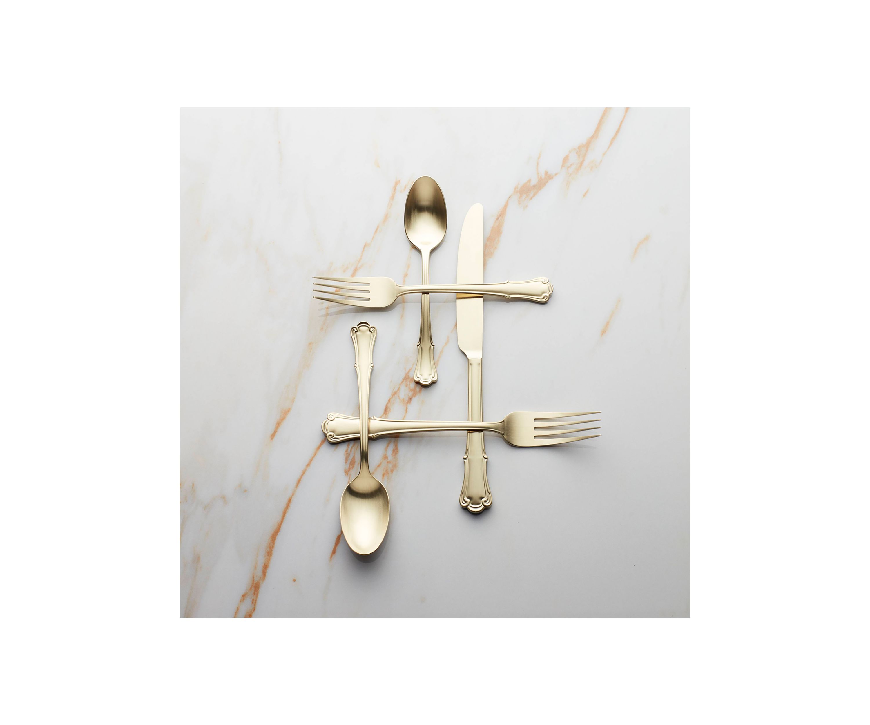 James Street Satin Champagne 20 Piece Flatware Set