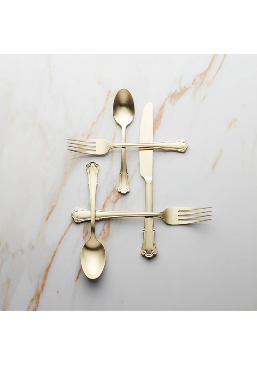James Street Satin Champagne 20 Piece Flatware Set