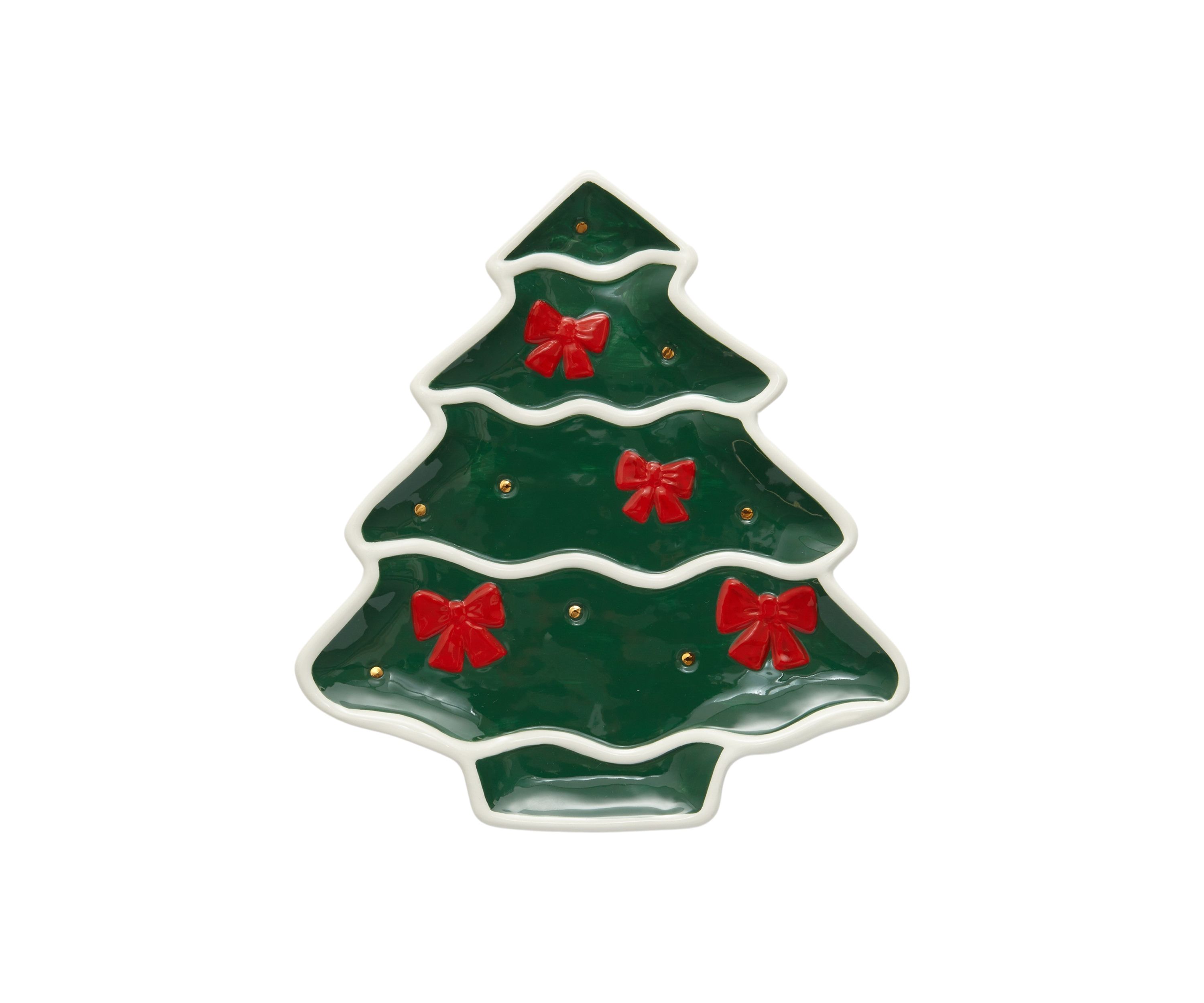 Figural Christmas Tree Plate