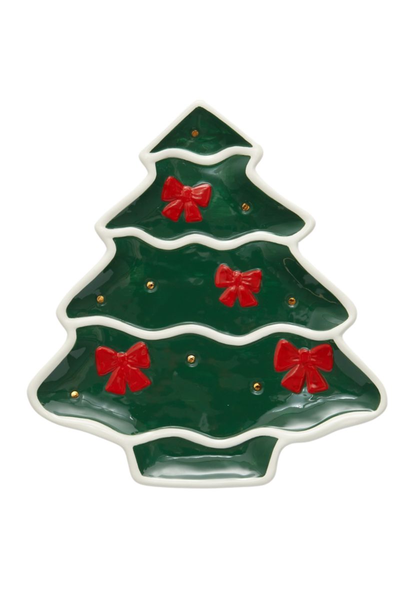 Figural Christmas Tree Plate