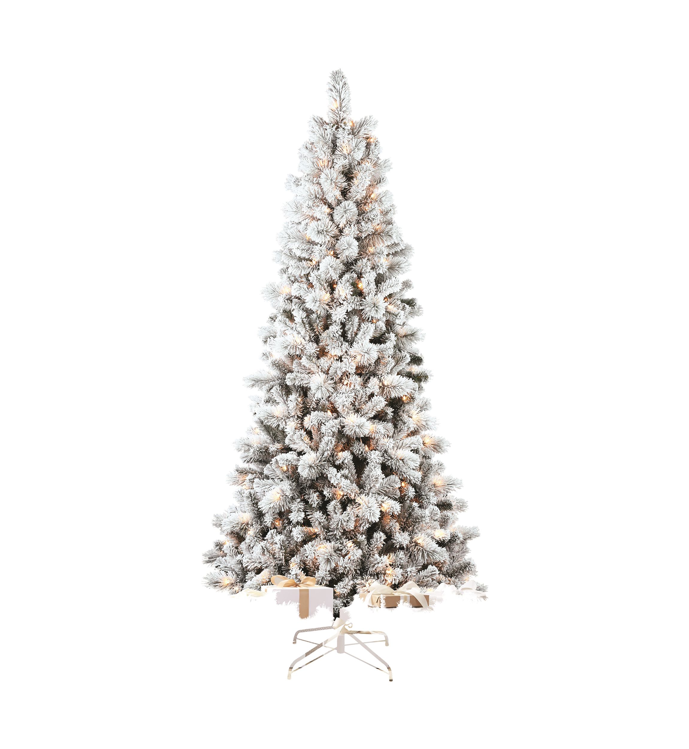 7.5 Pre Lit Flocked Christmas Tree