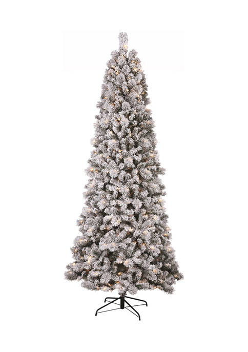 Joyland 9' Pre Lit Flocked Christmas Tree