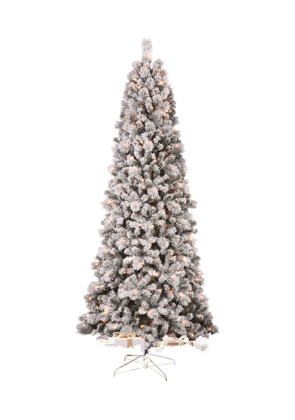 9 Pre Lit Flocked Christmas Tree