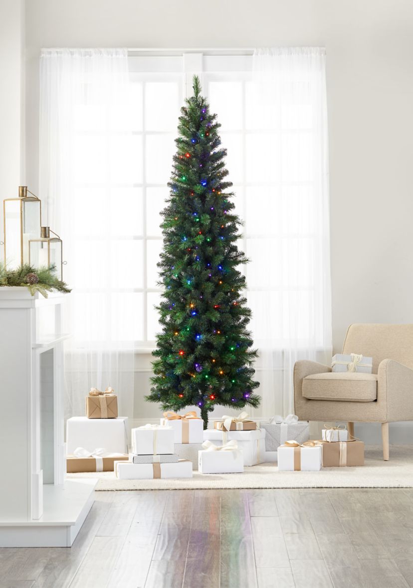 7.5 Pre Lit Pencil Christmas Tree