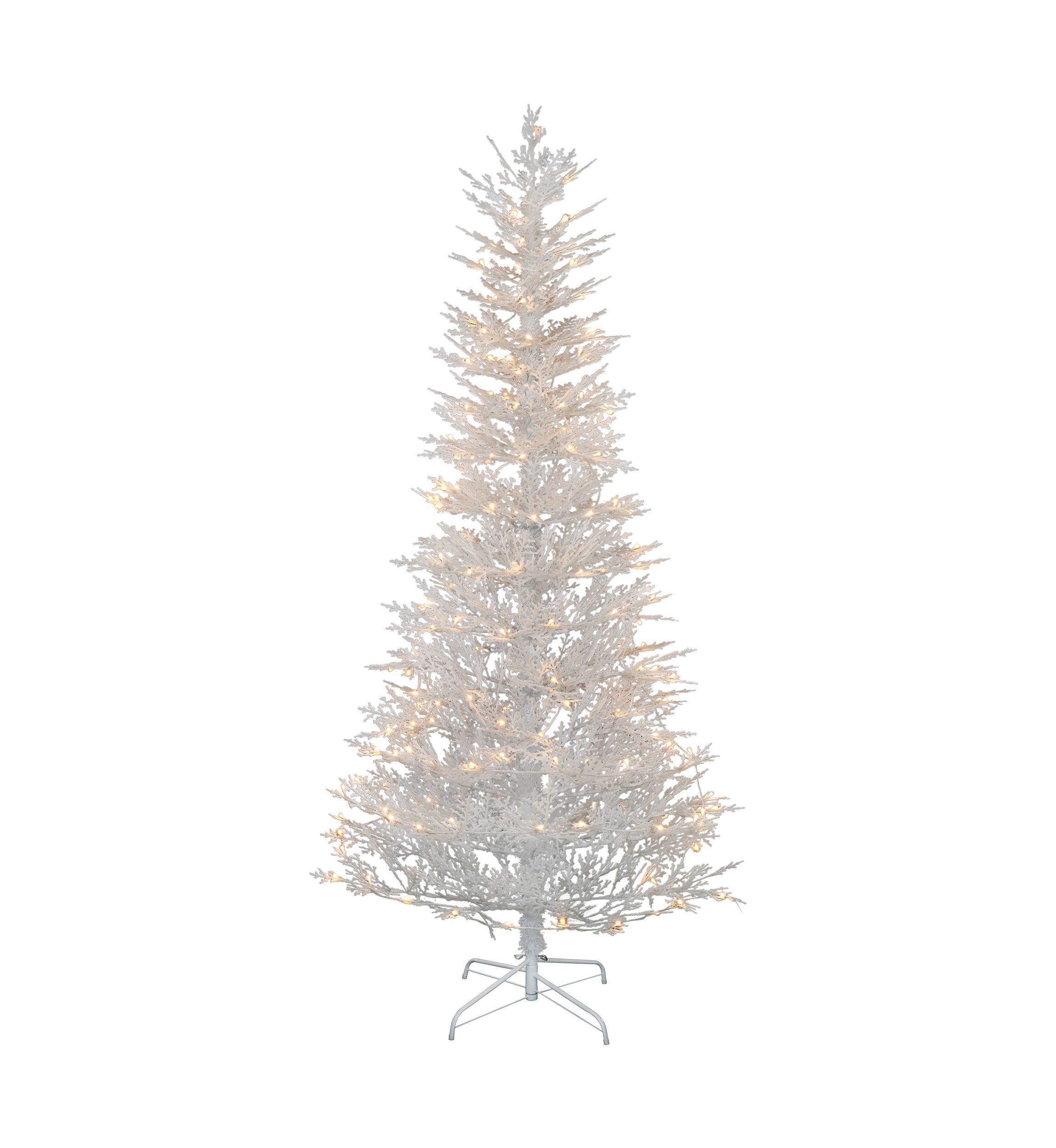 7.5 Foot Pre Lit Coral Christmas Tree 