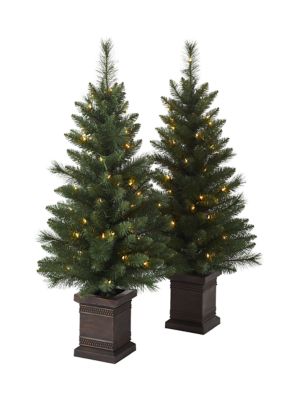 Northlight 4 Blue and Black Cheetah Print Velvet Tree Christmas