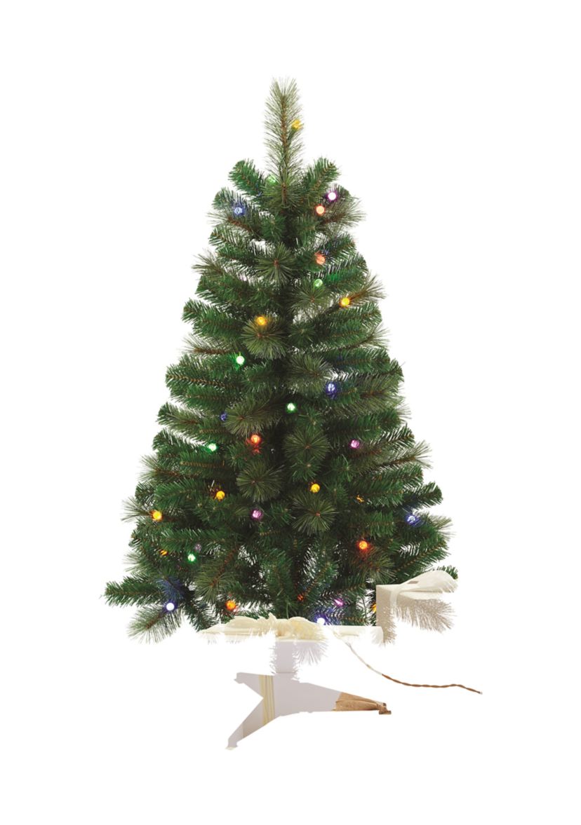 4 Foot Pre Lit Globe Christmas Tree