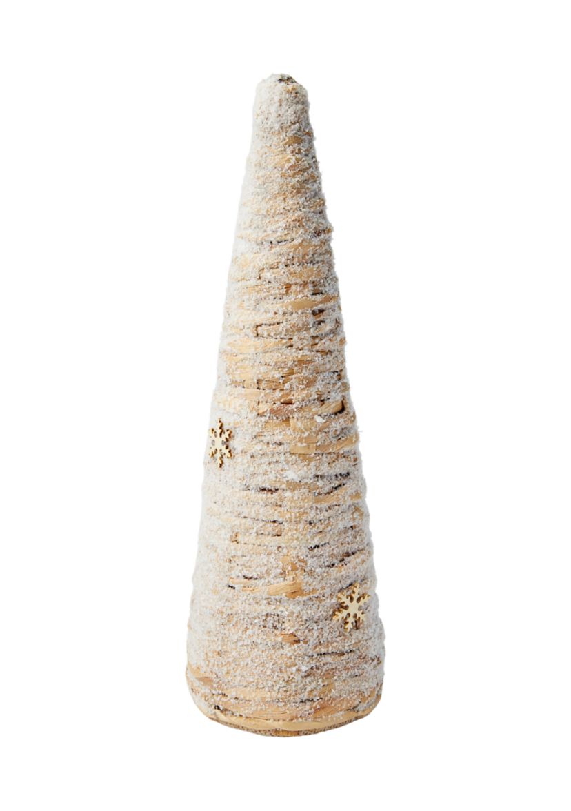 Jute Snow Tree Decoration