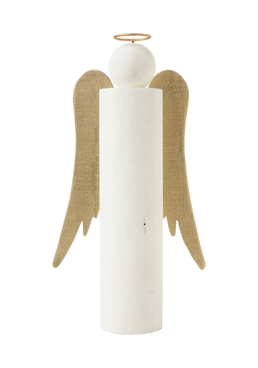 White Wooden Angel Figurine