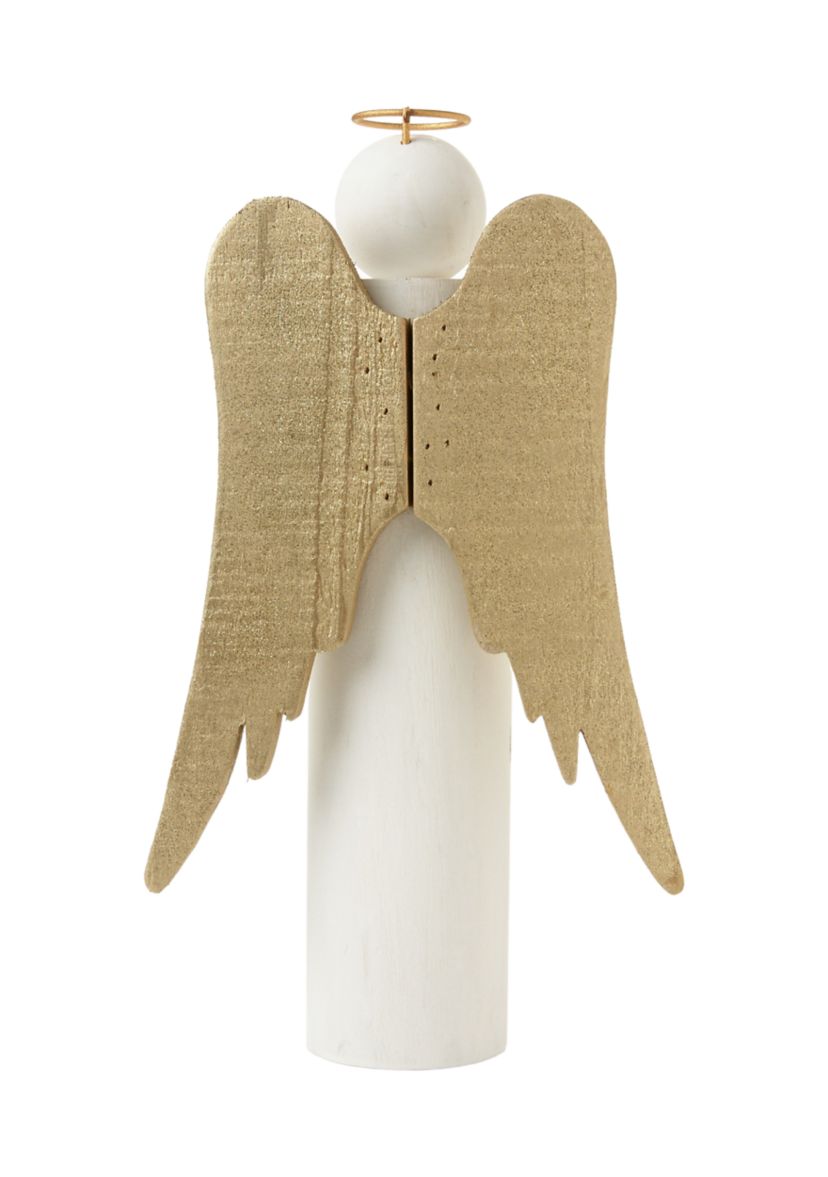 White Wooden Angel Figurine