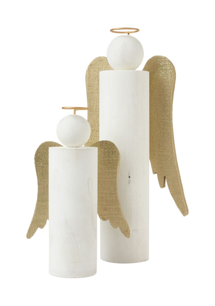 White Wooden Angel Figurine