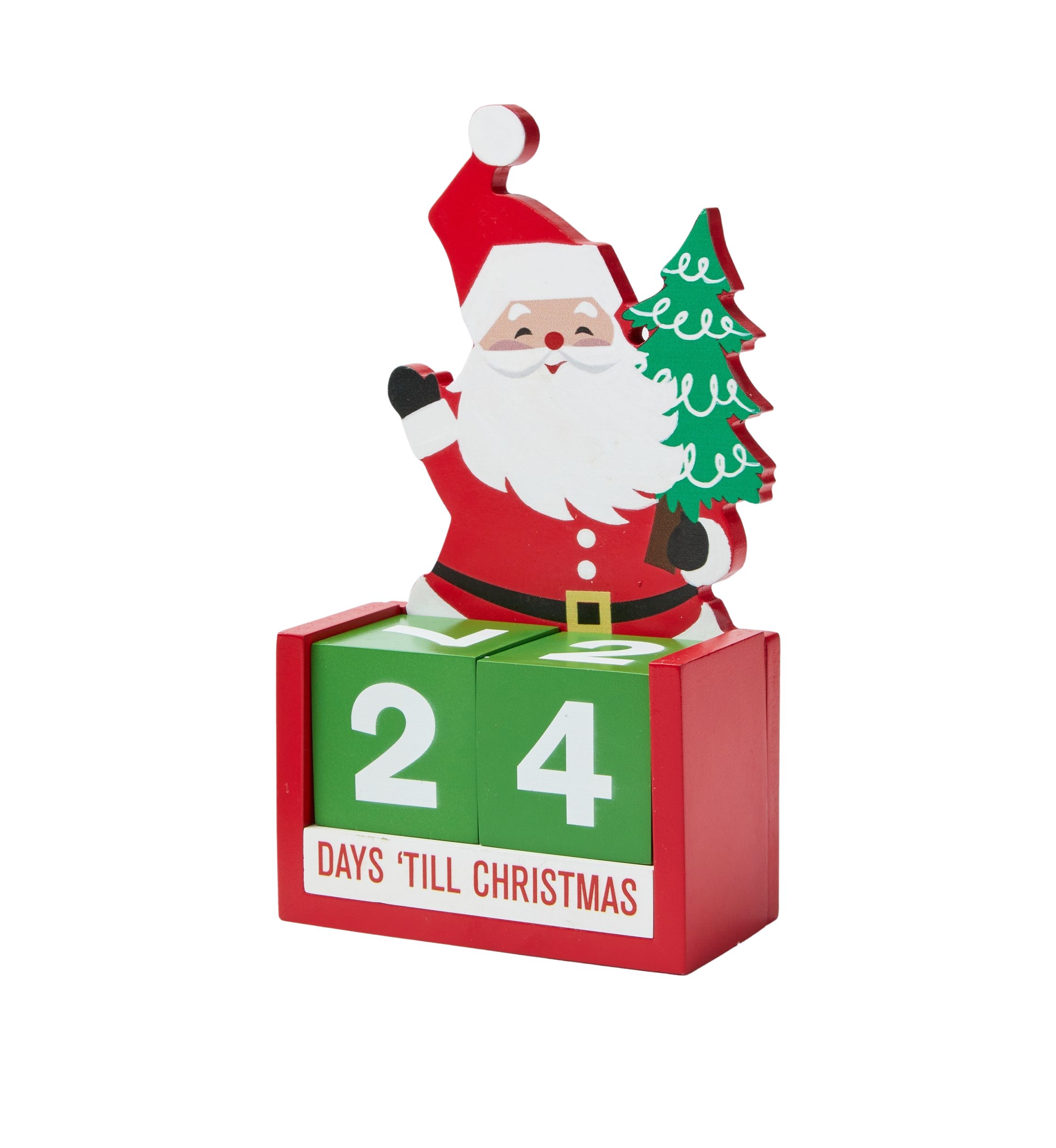 Retro Santa Countdown Decoration