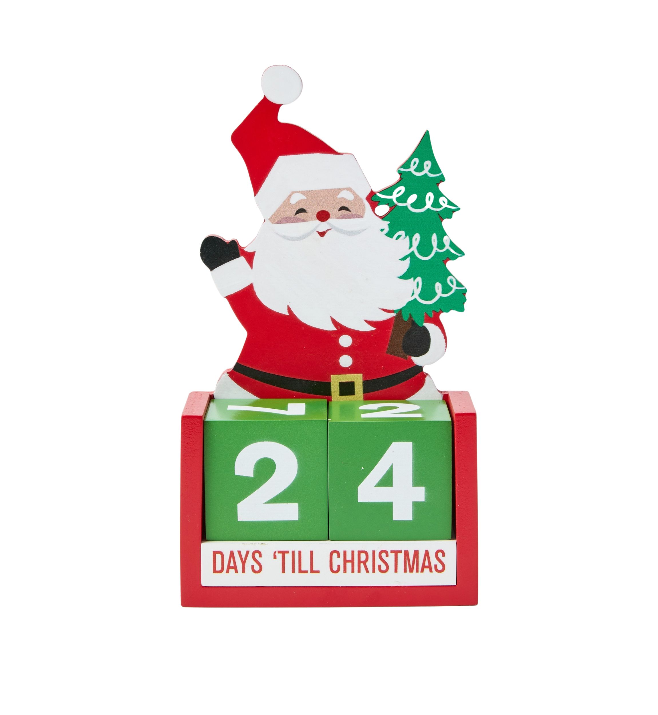 Retro Santa Countdown Decoration