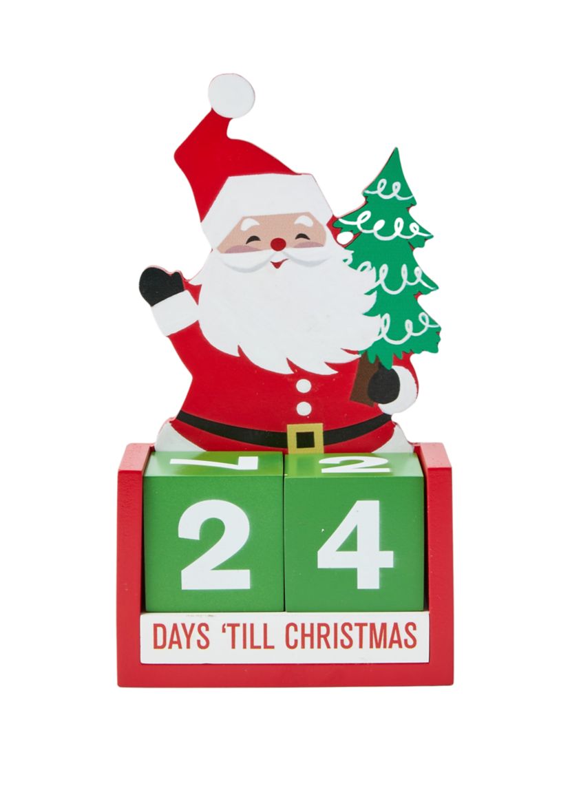 Retro Santa Countdown Decoration
