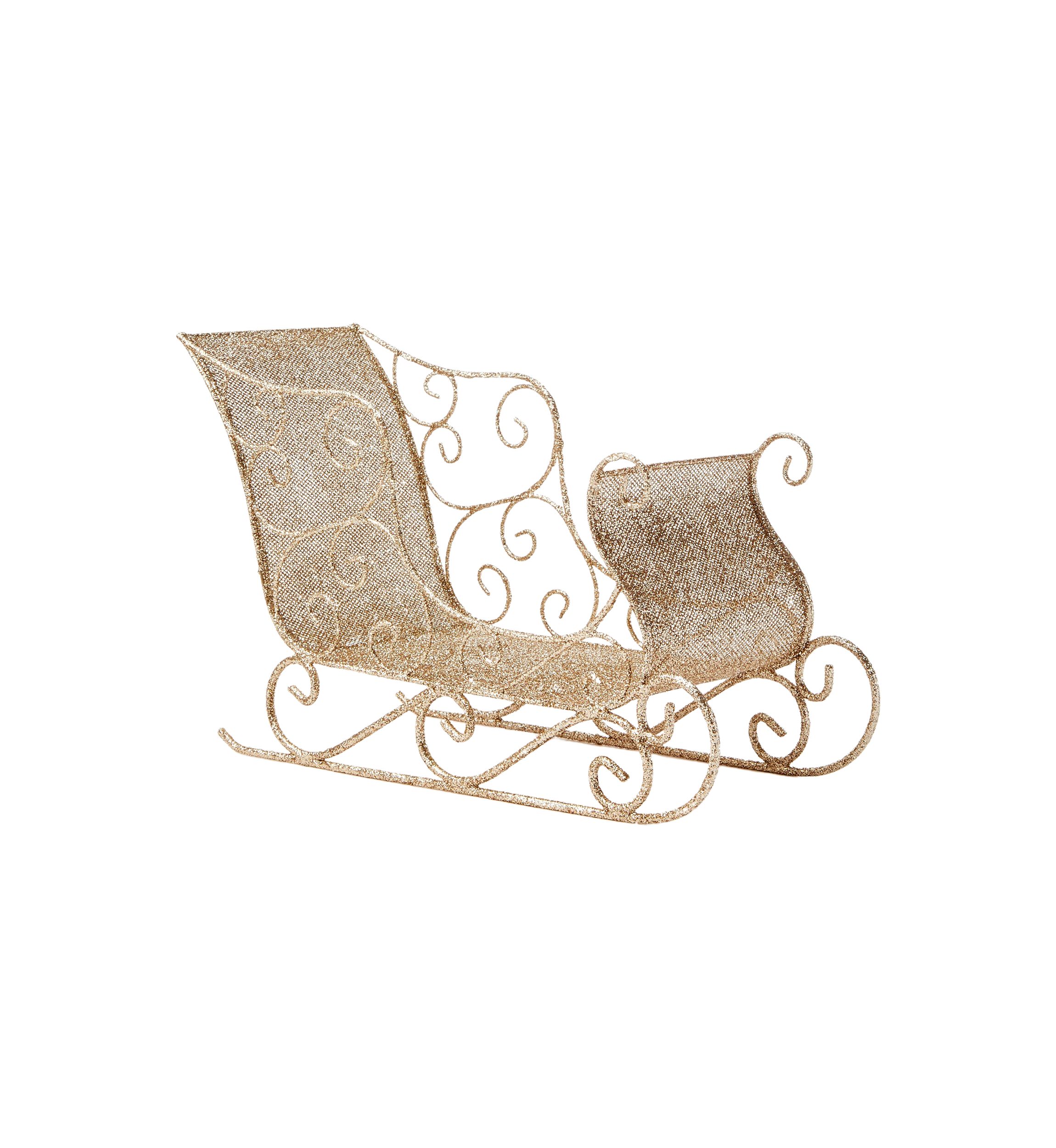 Glitter Sleigh Decoration