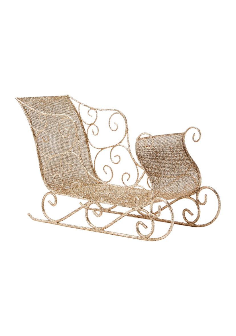 Glitter Sleigh Decoration
