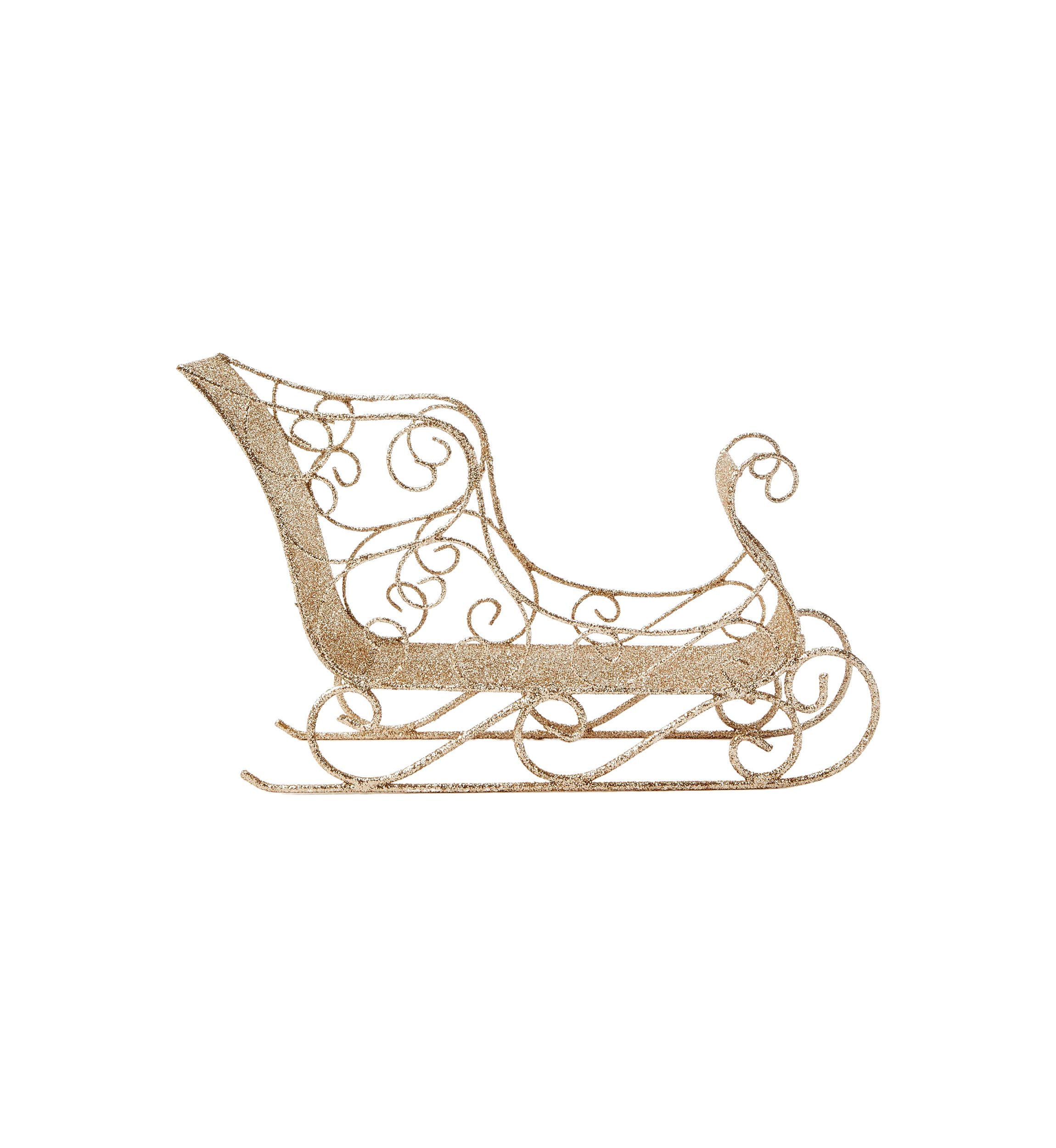 Glitter Sleigh Decoration