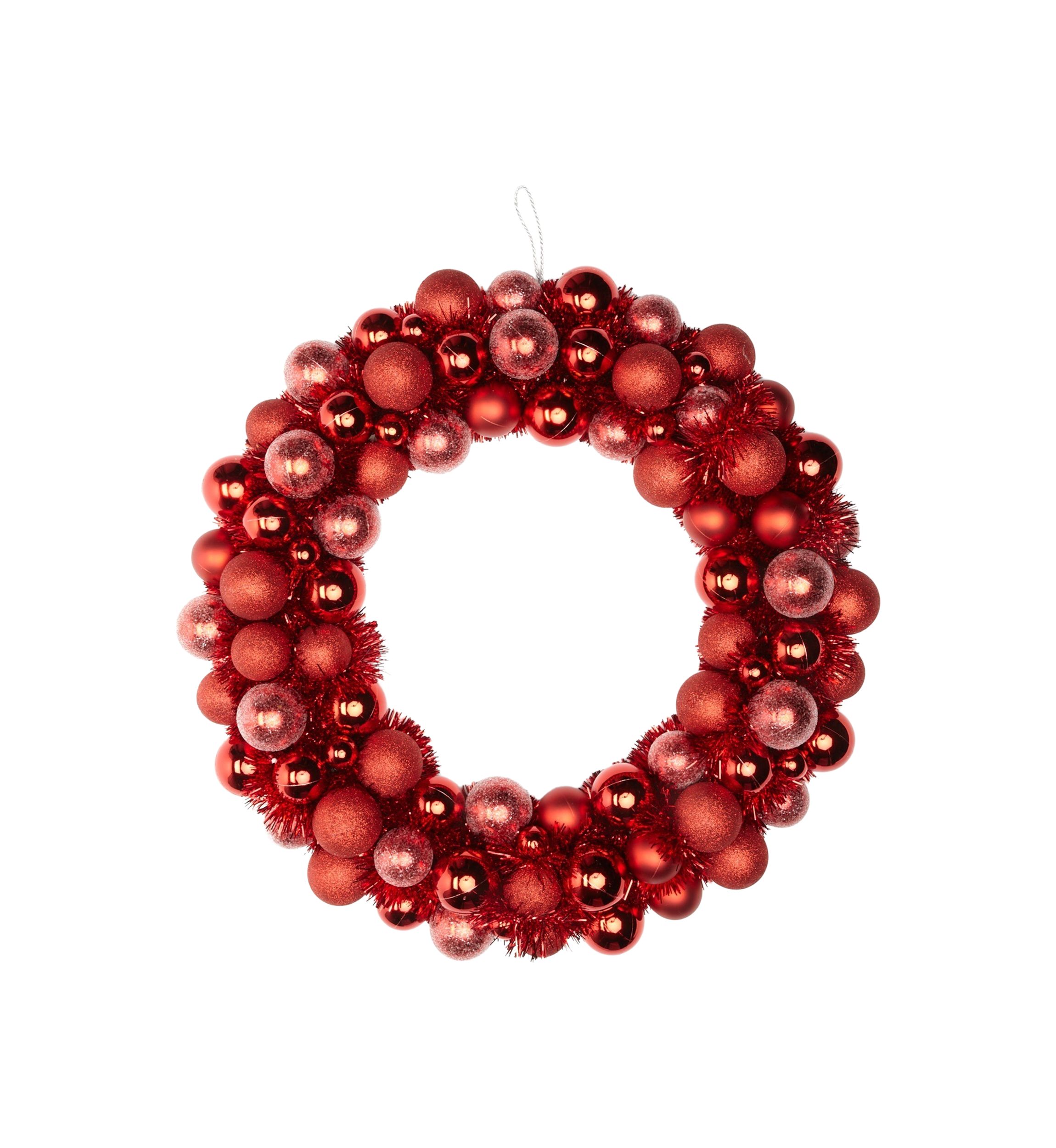 Red Ornament Wreath