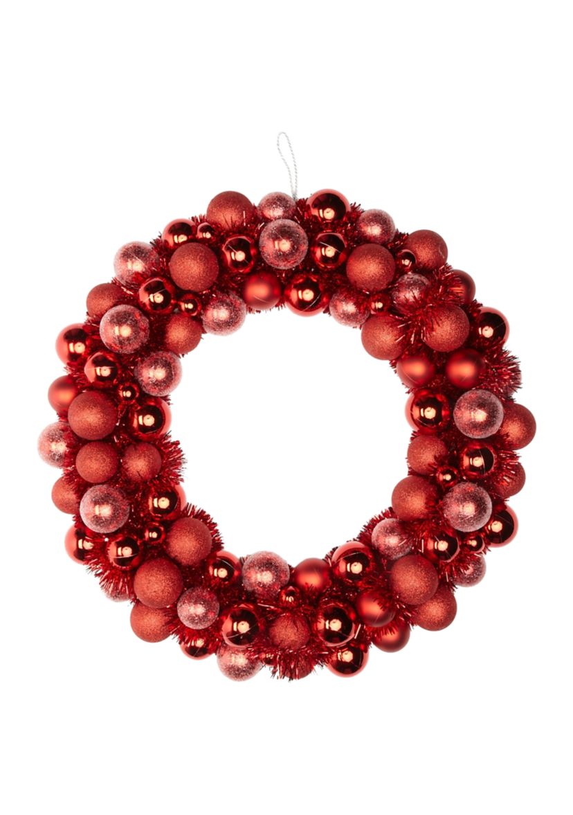 Red Ornament Wreath