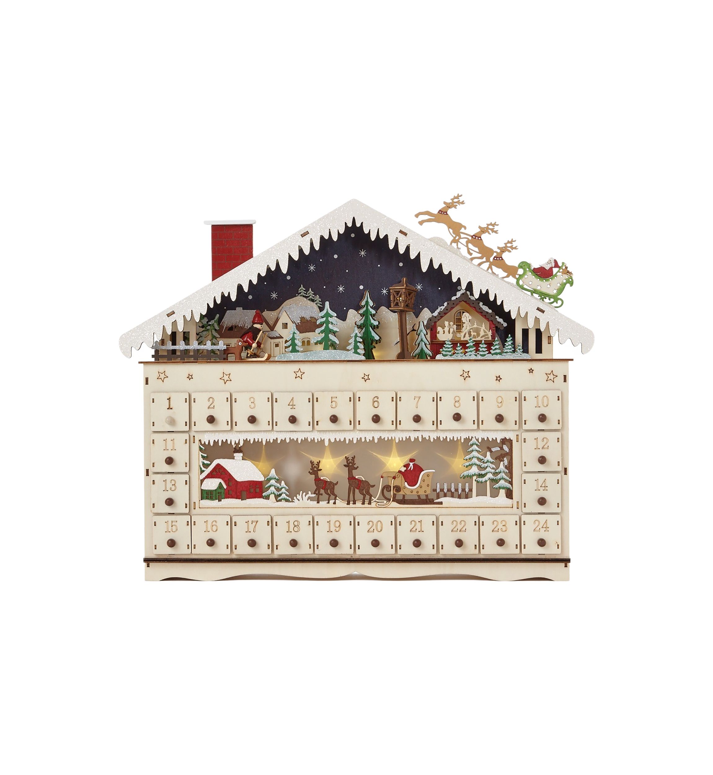 Large Ski Scene Advent Calendar