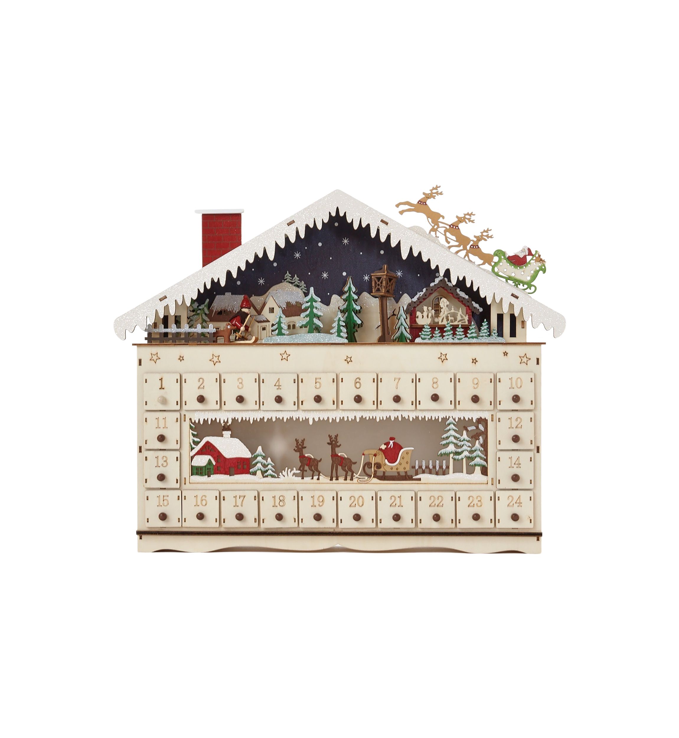 Large Ski Scene Advent Calendar