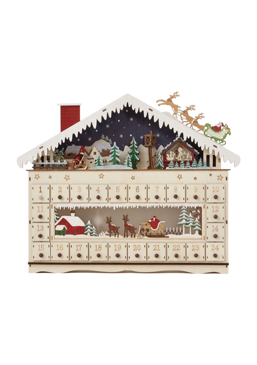 Large Ski Scene Advent Calendar