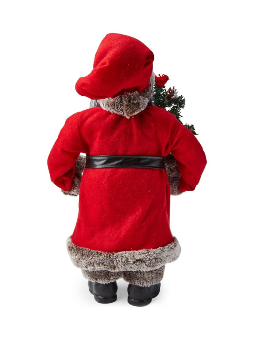 African American Cardinal Santa Figurine