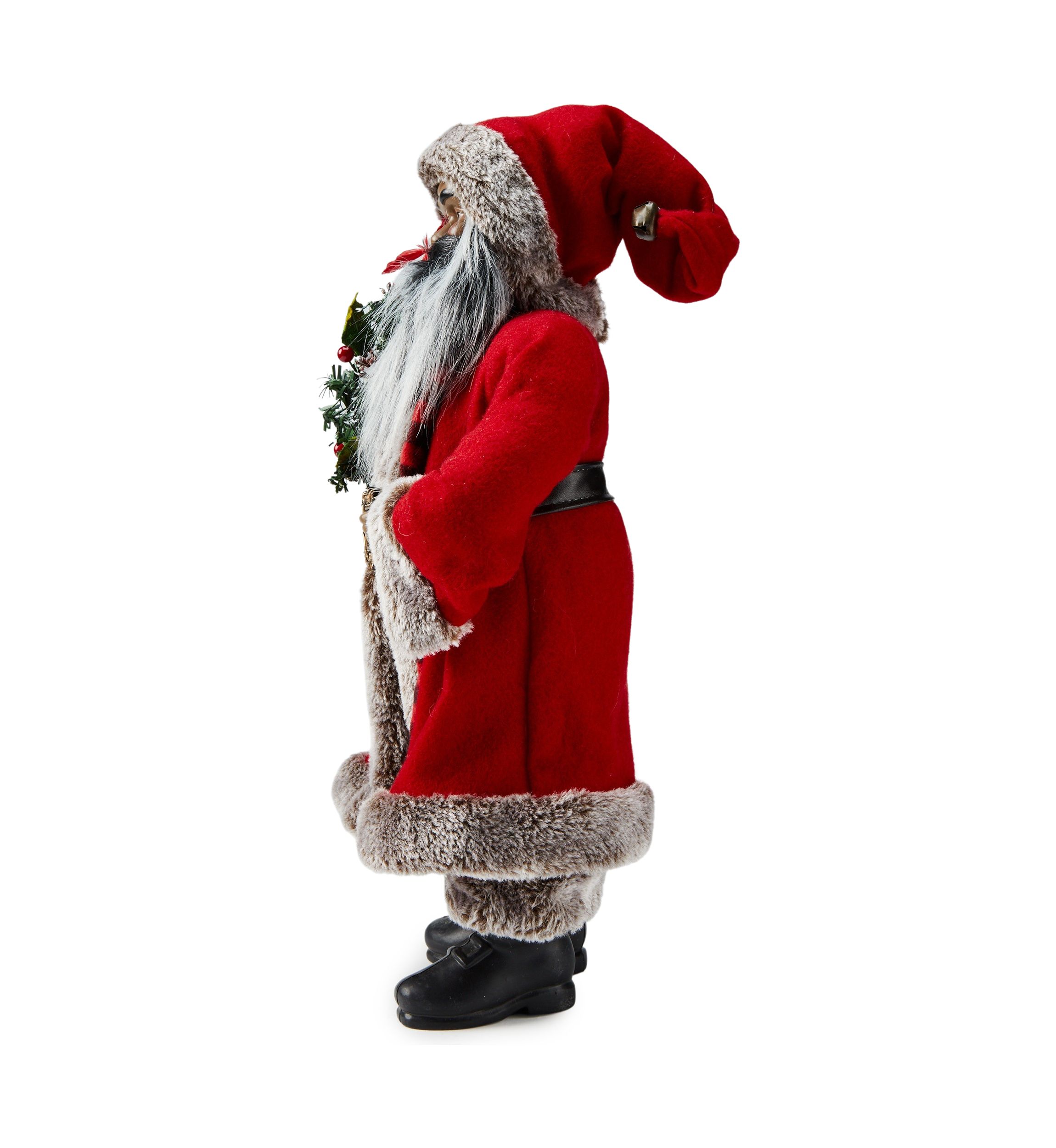 African American Cardinal Santa Figurine