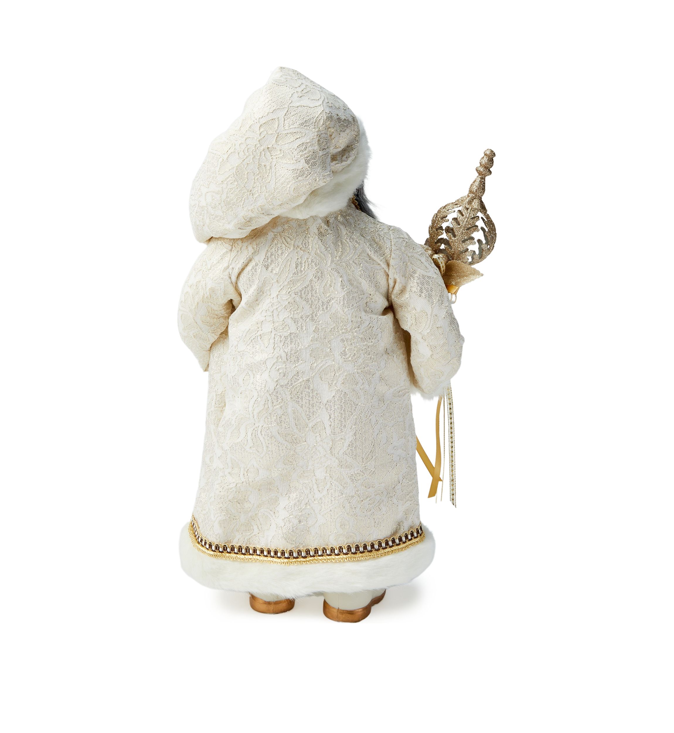African American Gold Santa Figurine