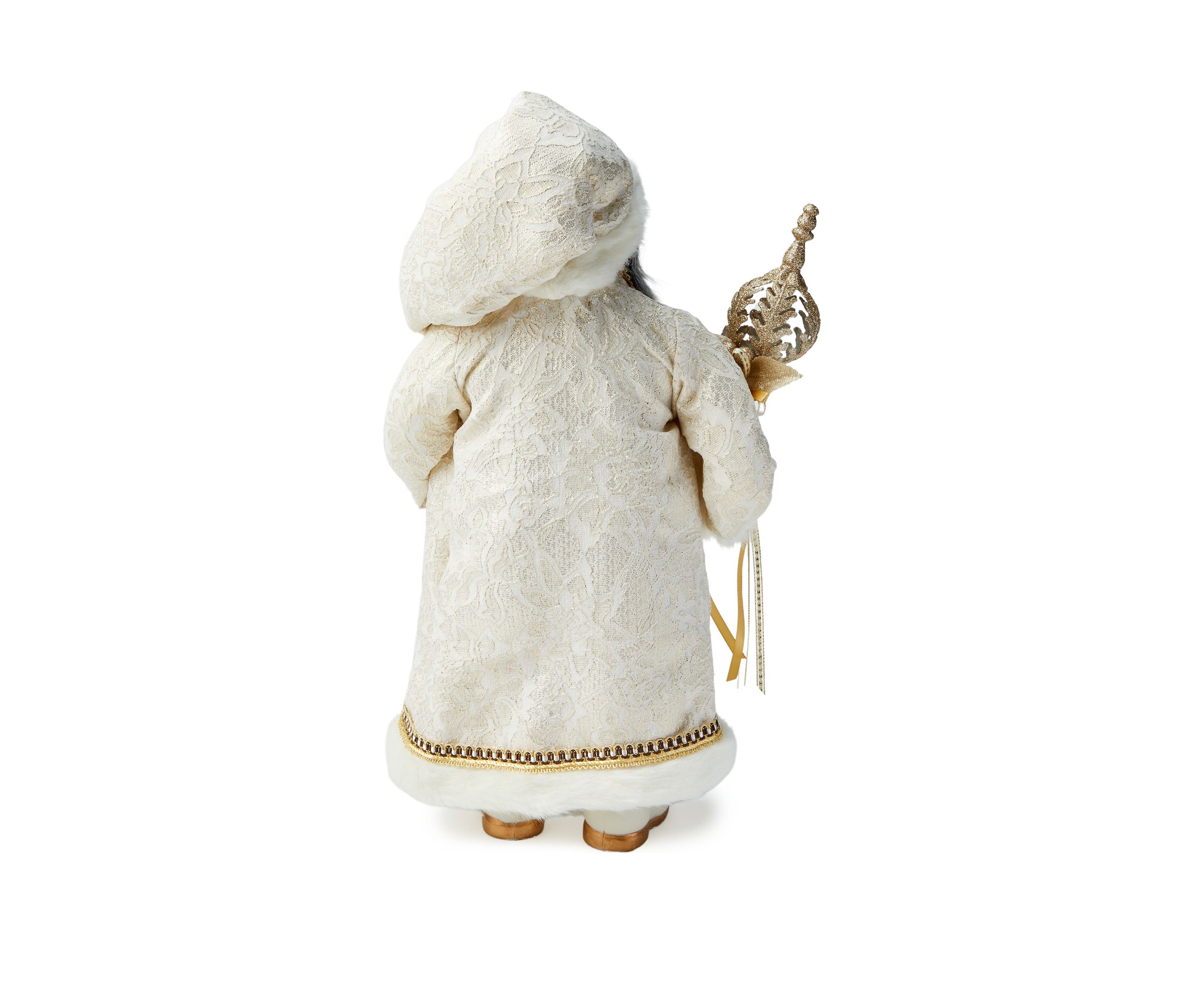 African American Gold Santa Figurine