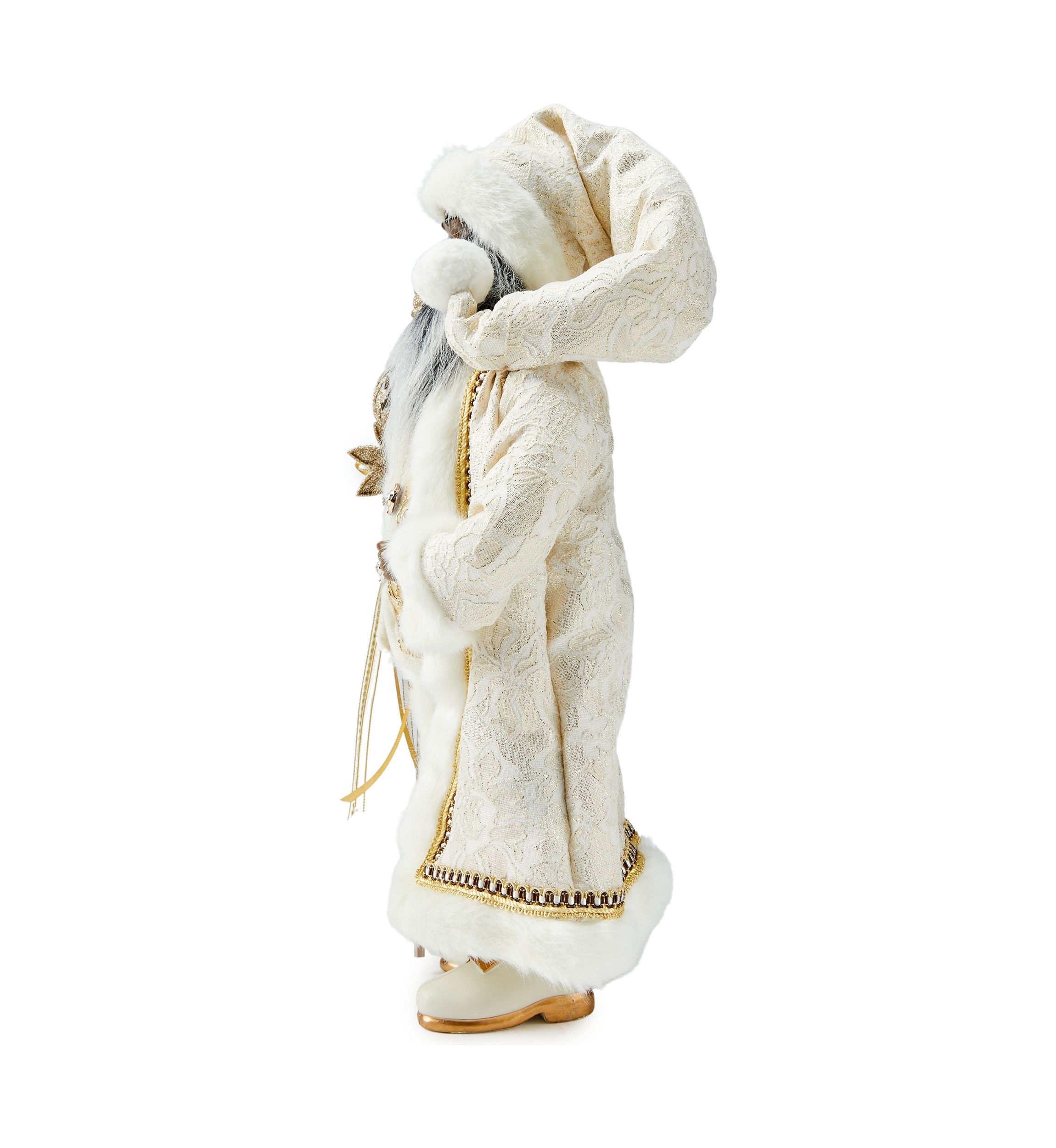 African American Gold Santa Figurine