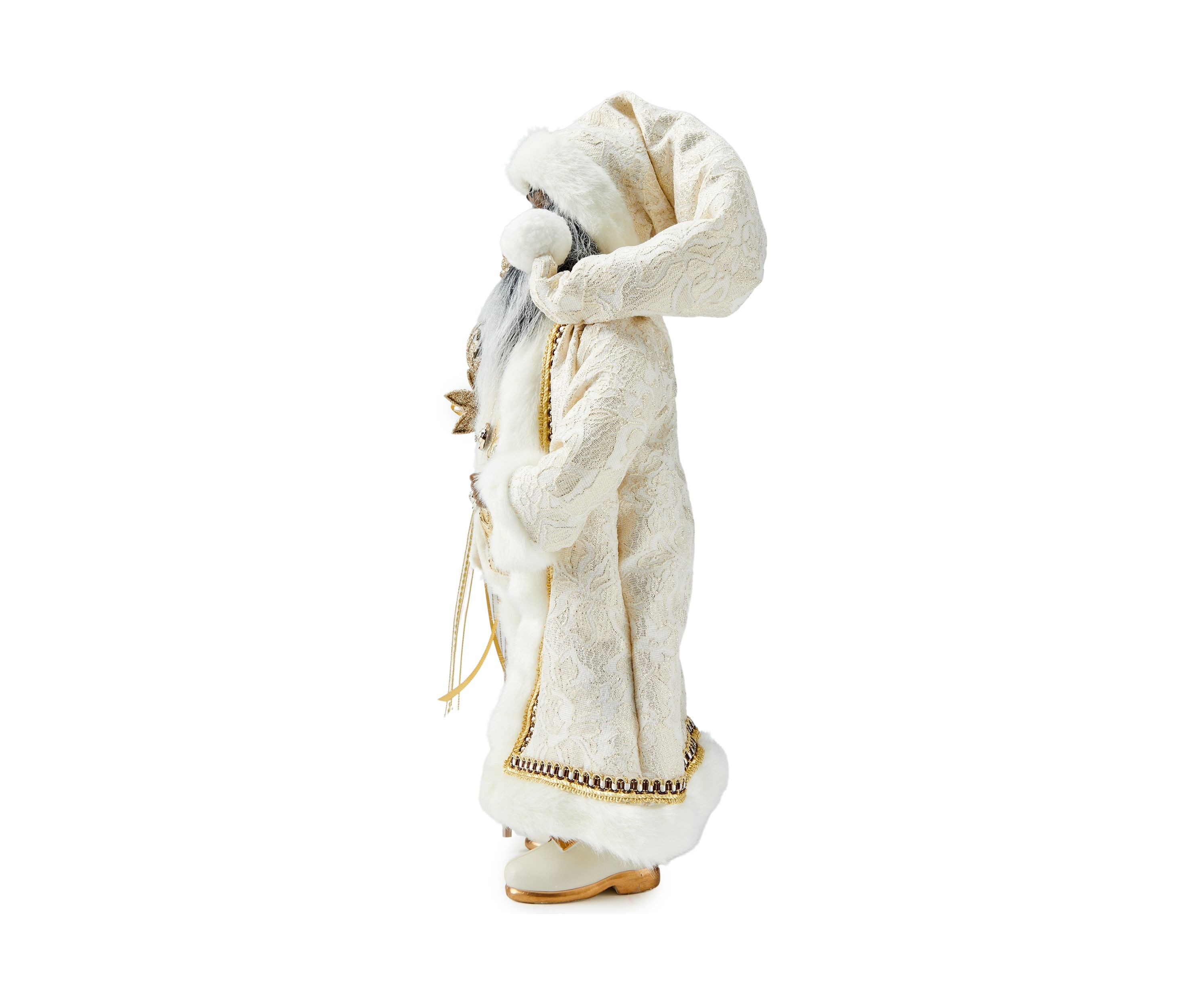 African American Gold Santa Figurine