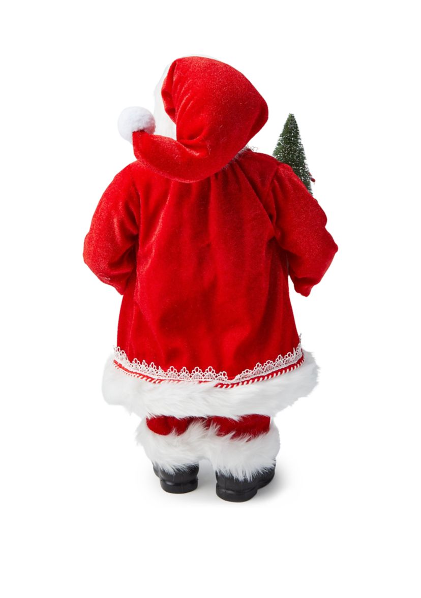 African American Candy Tree Santa Figurine