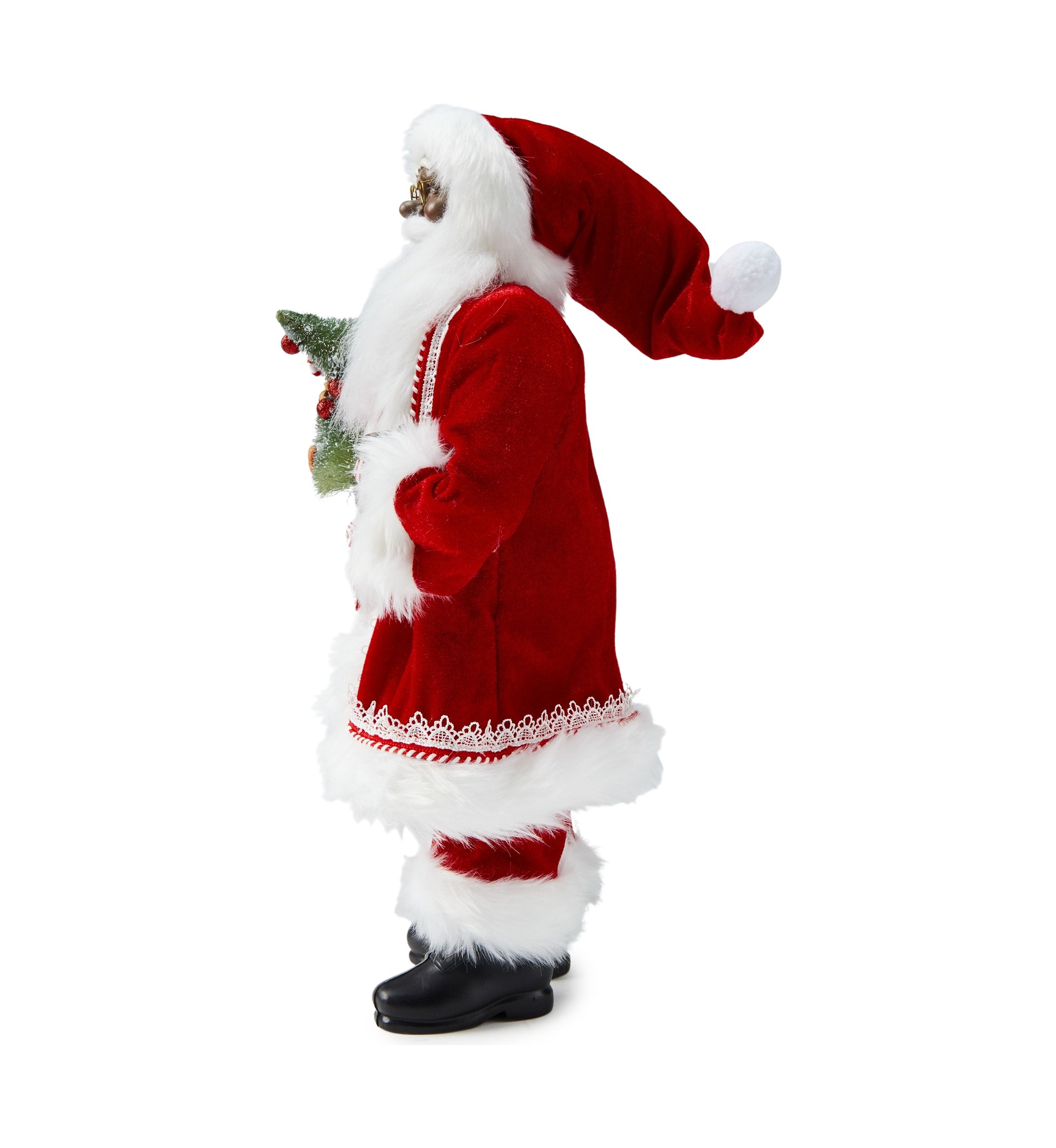 African American Candy Tree Santa Figurine