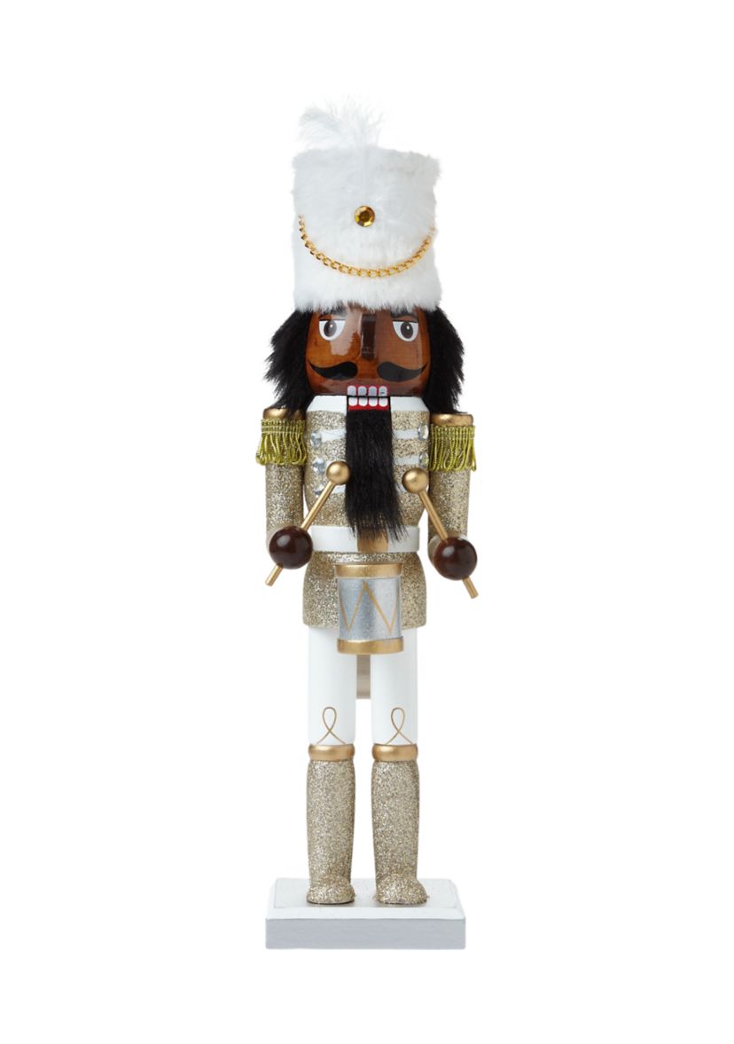 African American Gold Glitter Nutcracker