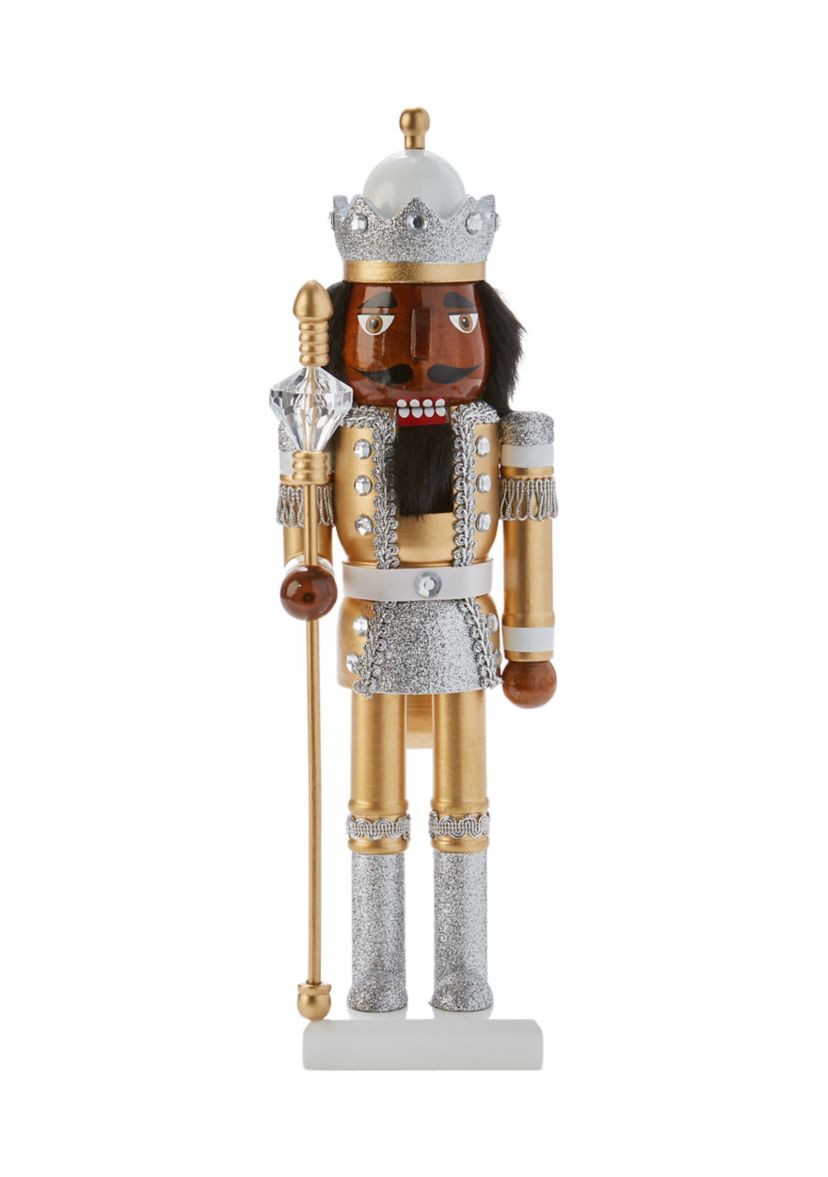African American Silver Glitter Nutcracker
