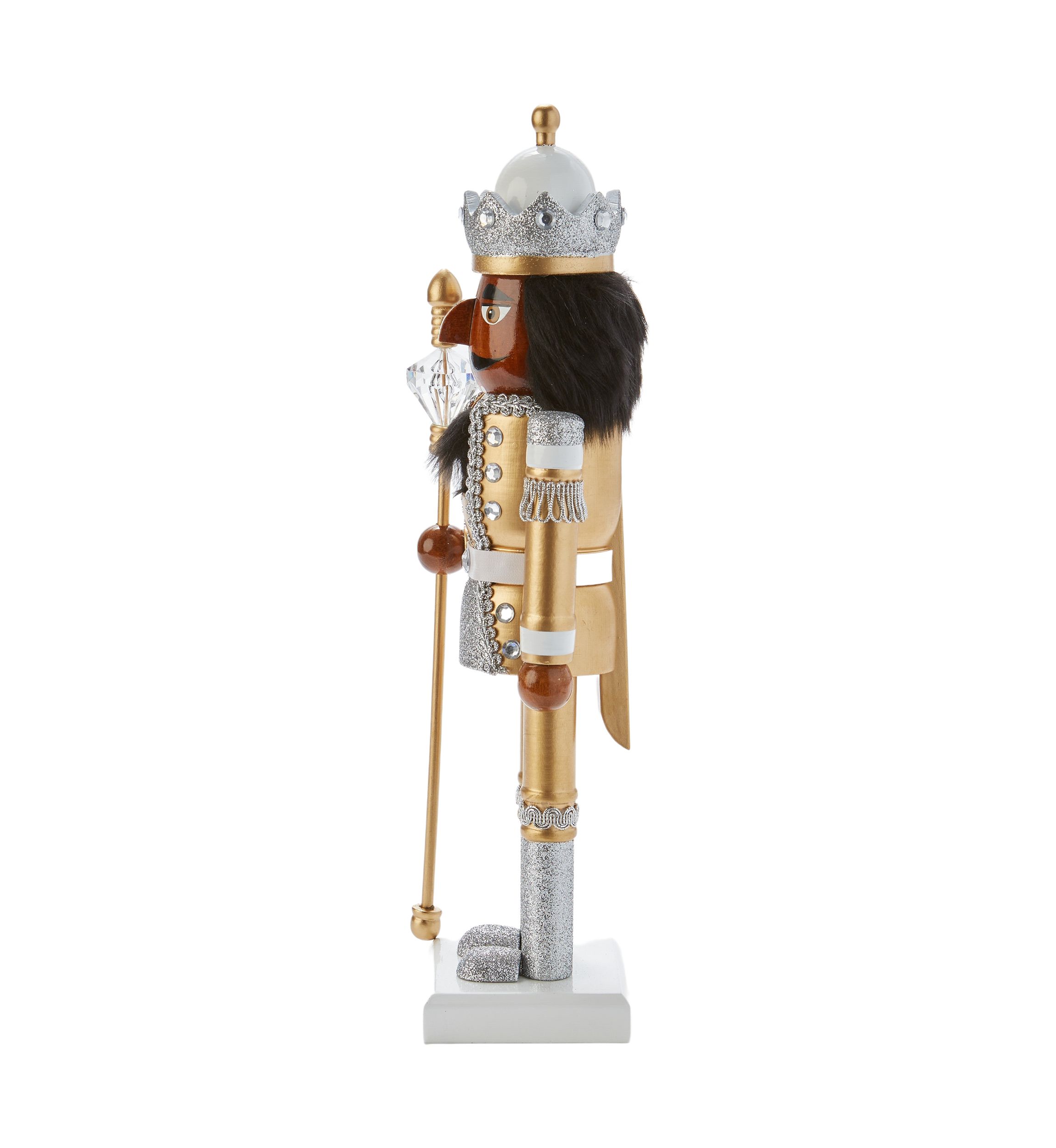 African American Silver Glitter Nutcracker