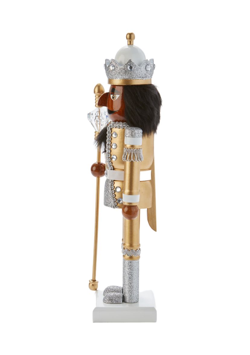 African American Silver Glitter Nutcracker