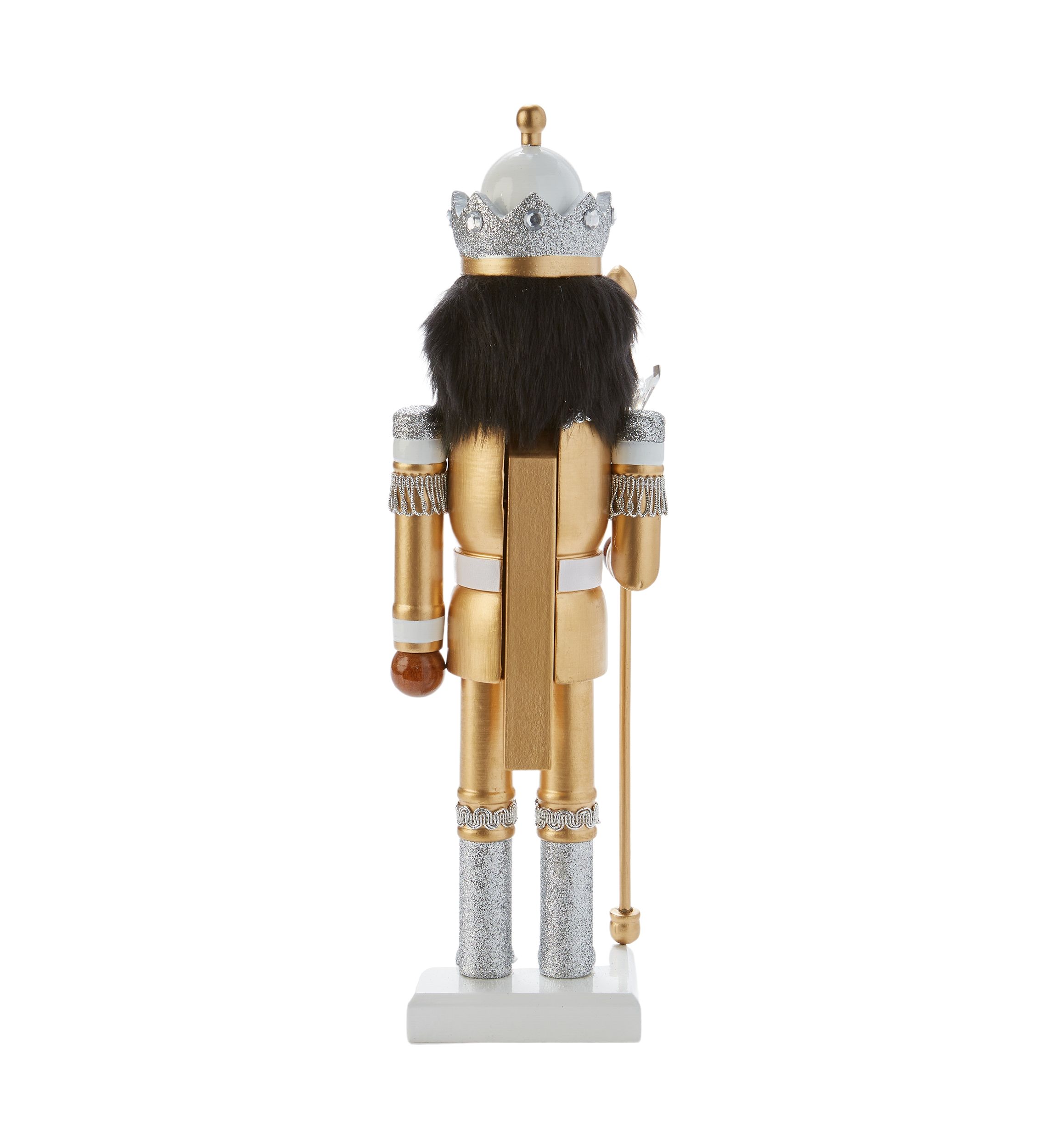 African American Silver Glitter Nutcracker
