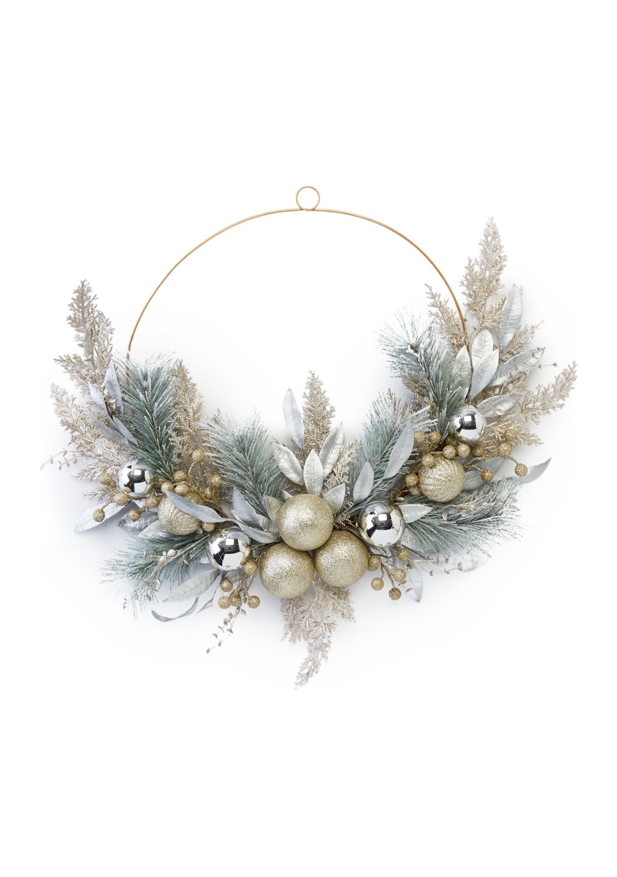Metallic Half Silver and Gold Wreath