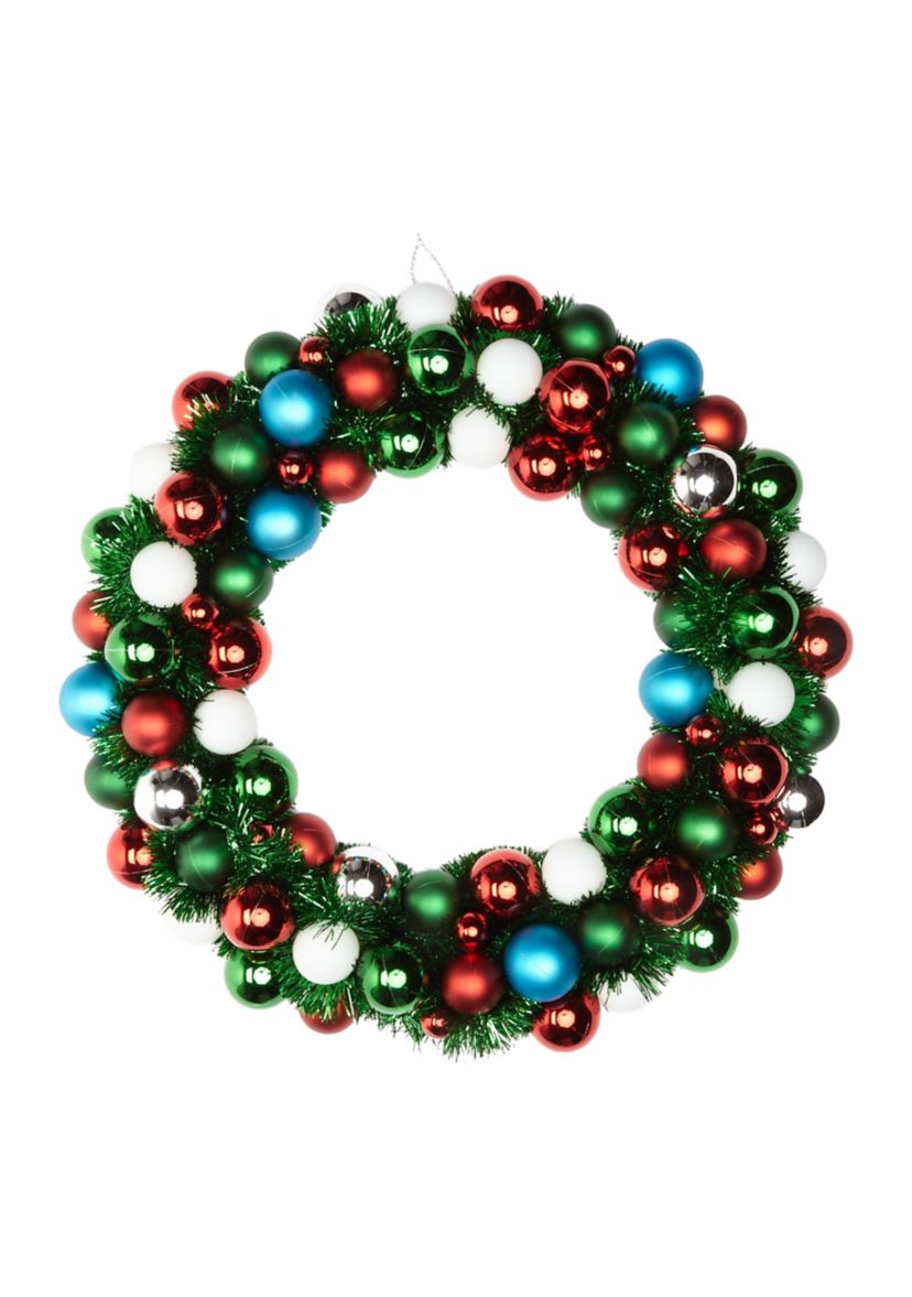 Multicolored Ornament Wreath