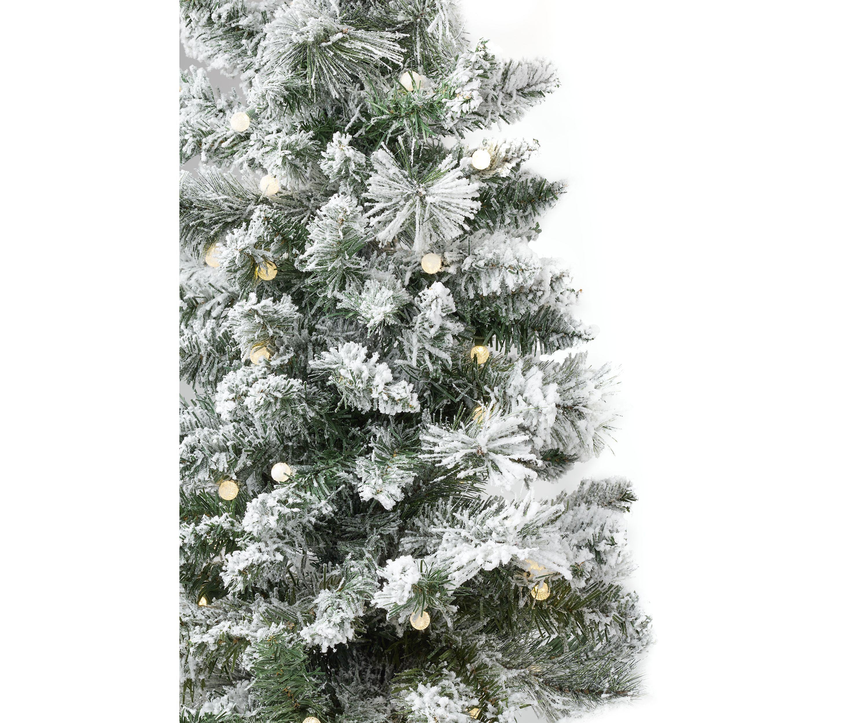 Flocked Pre-Lit Porch Trees, Set of 2
