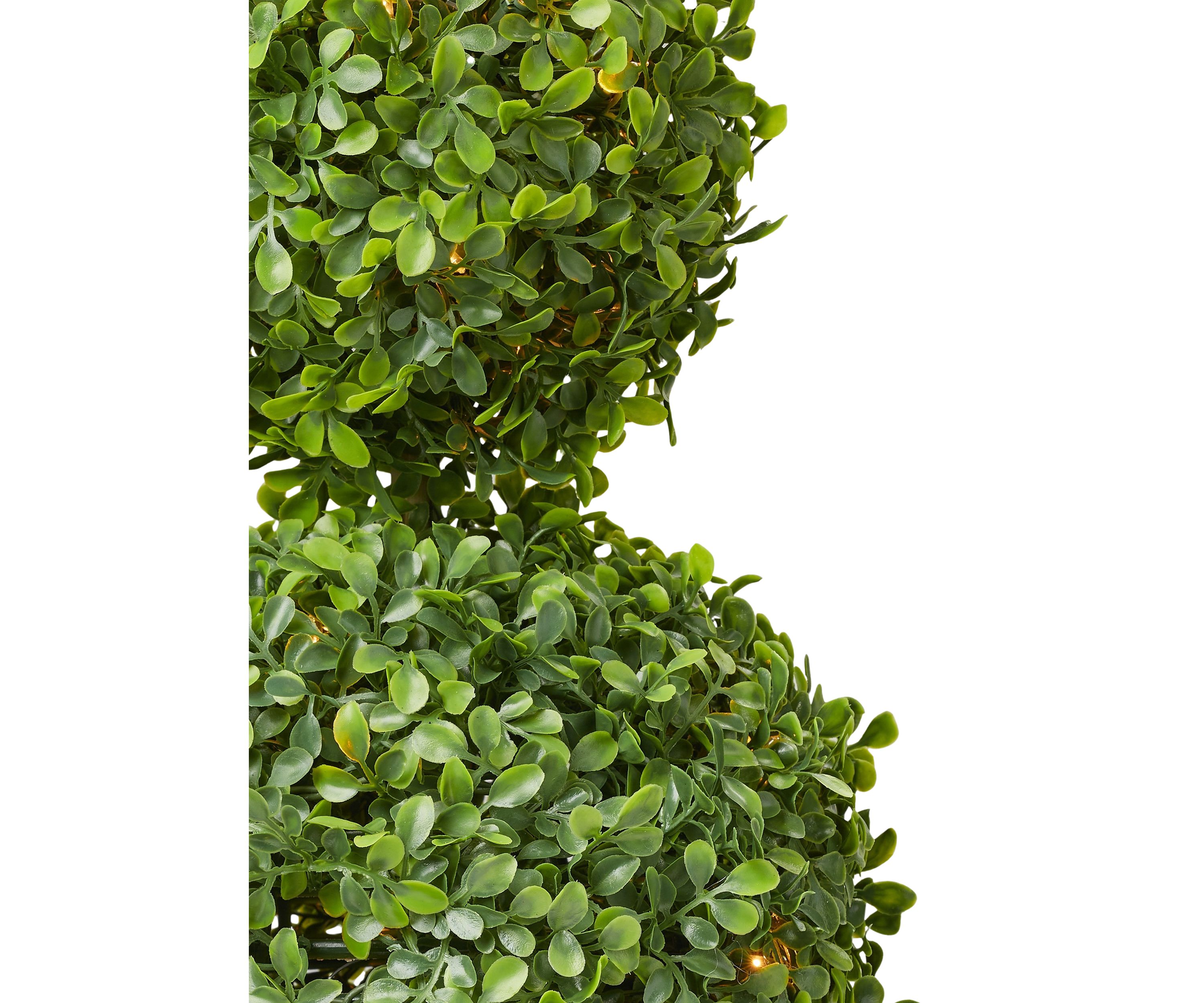Set of 2 Pre Lit Sphere Topiary Trees