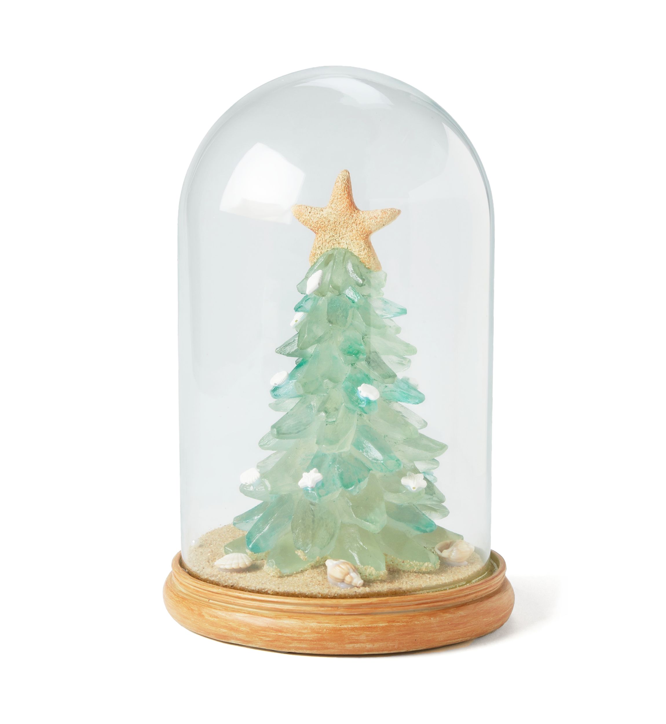 Beach Seaglass Christmas Tree Cloche
