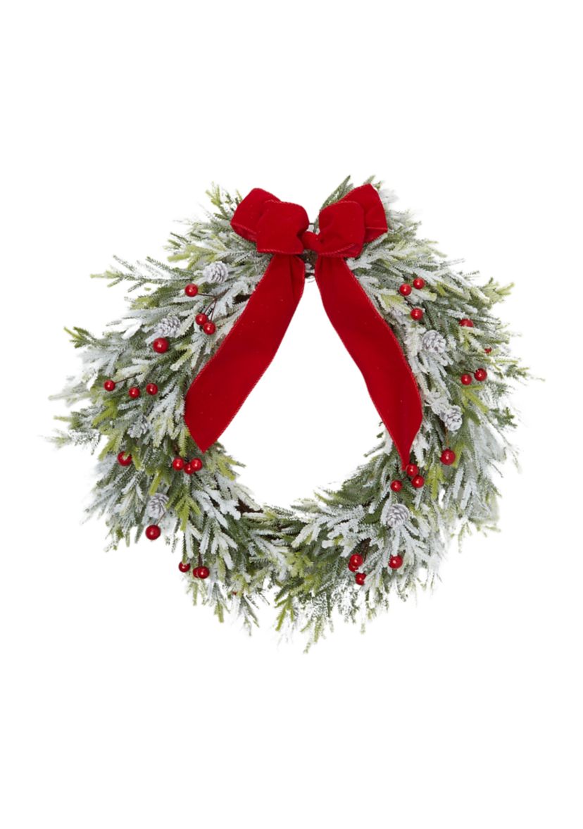 Pine Flocked Wreath
