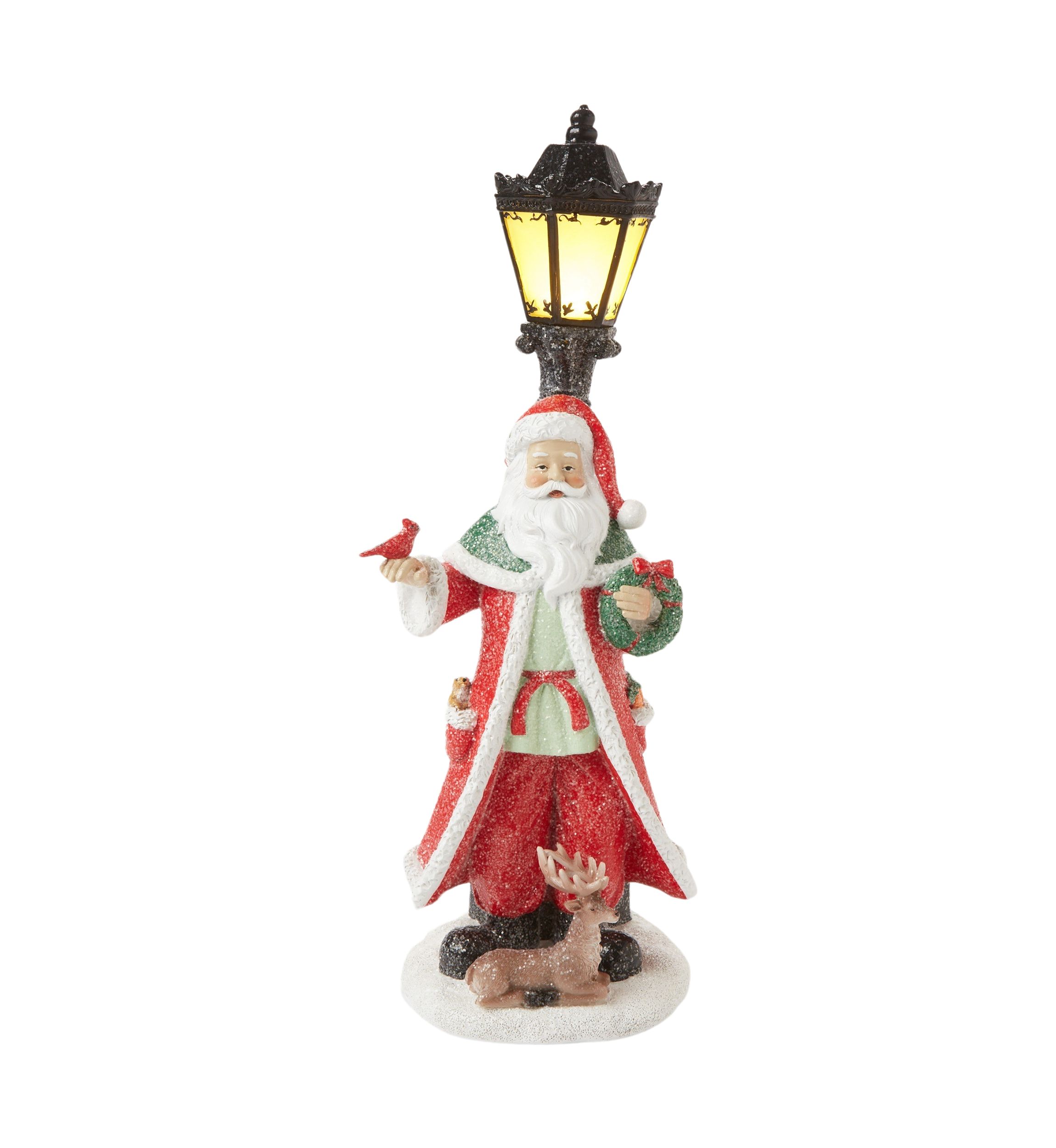 Santa Lamp Post Figurine