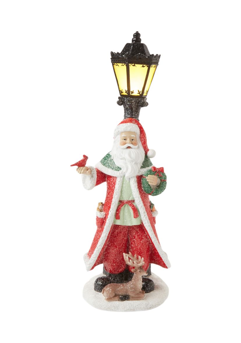 Santa Lamp Post Figurine